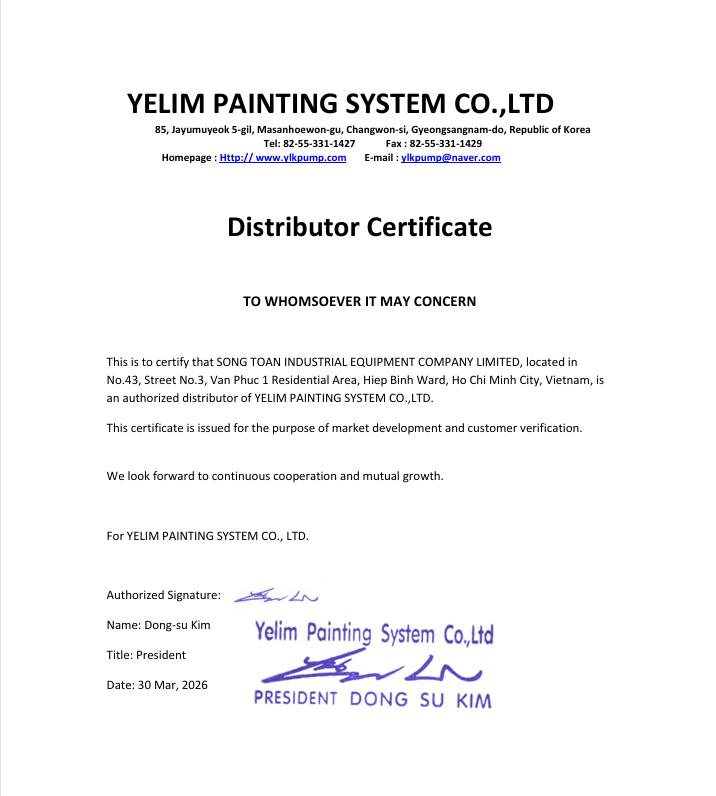 chứng nhận đại lý chính thức